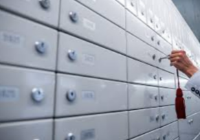 Mobile notary safe deposit box witness